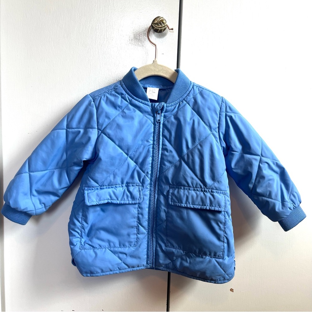 H&M Baby Boys Size 18 Months Blue Quilted Kids Jacket